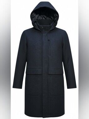 Calvin Klein Men's Hooded Trench Coat